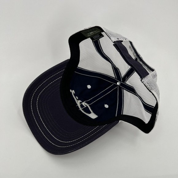 Drake Waterfowl Men's Mesh Snap Back Logo Cap Navy Blue One Size Duck Hunting - Picture 5 of 6